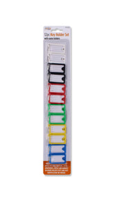 12PC ASSORTED KEY HOLDER SET W/ NAME HOLDERS